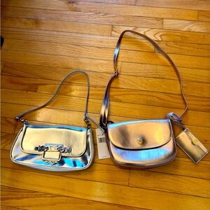 Tommy Hilfiger Rose Gold Shoulder Bag and Aldo Silver Bag .. 2 bags